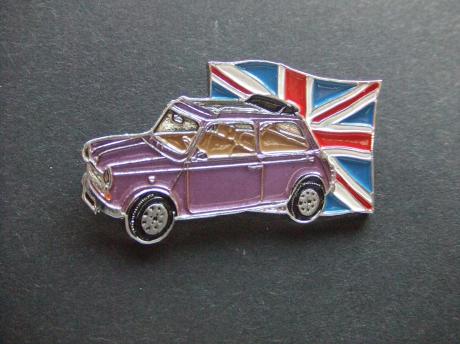Austin Mini Cooper paars vlag van Engeland